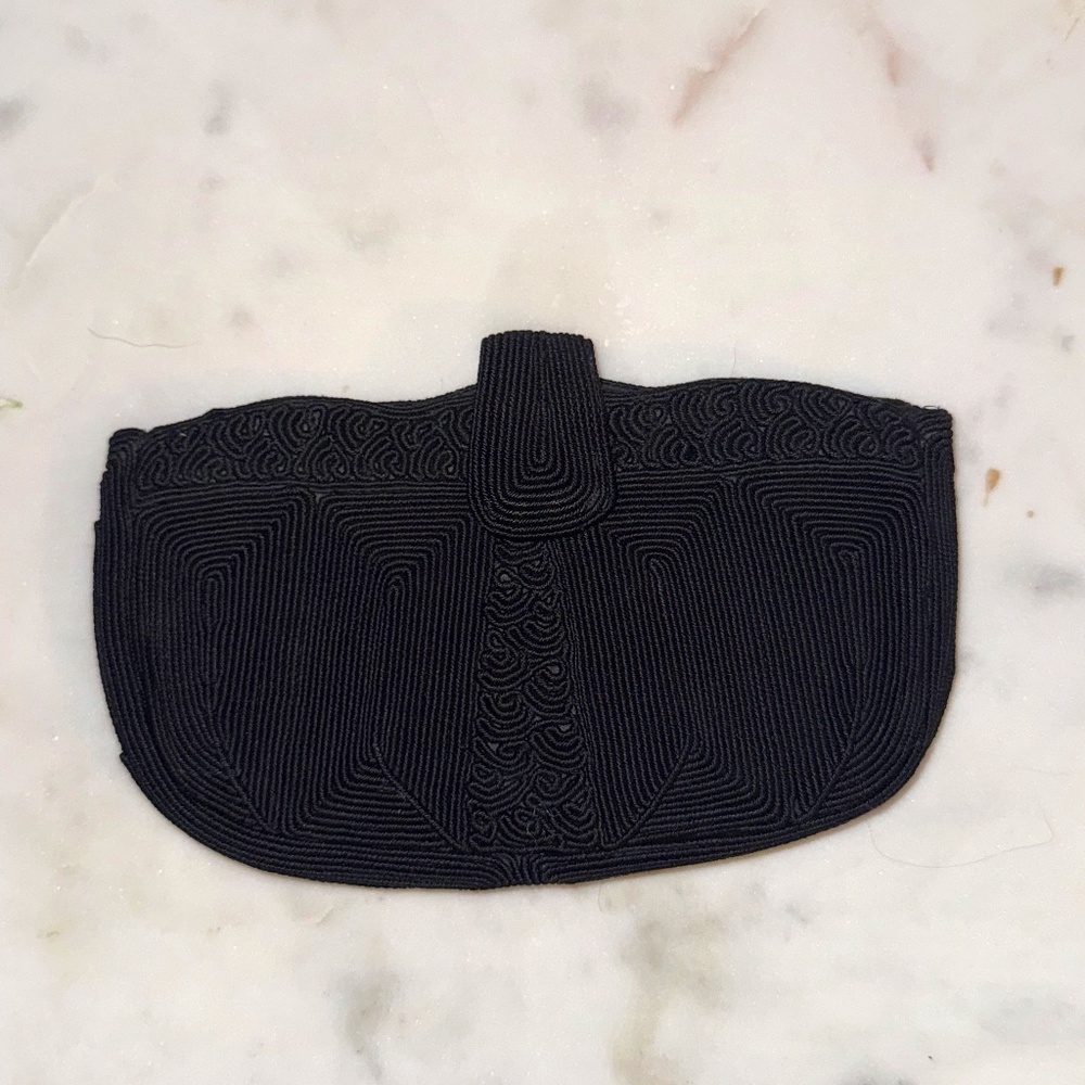 Vintage Corde Black Clutch